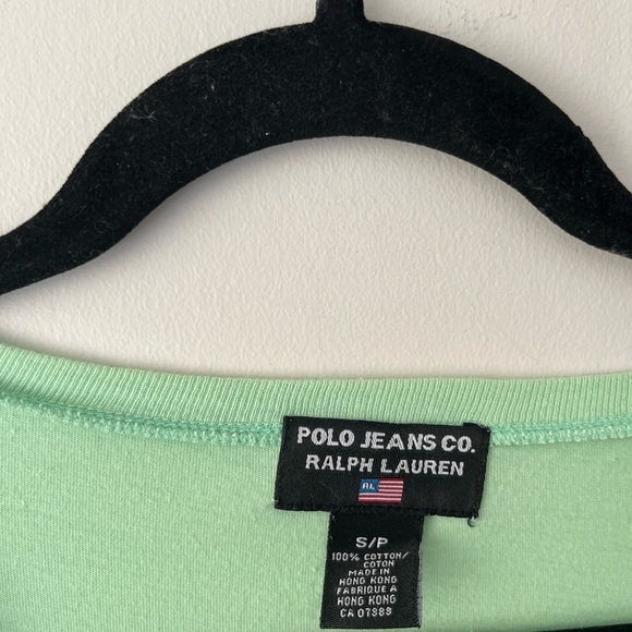 Polo Jeans Co. Ralph Lauren Scoop neck Green Shirt - Picture 2 of 10